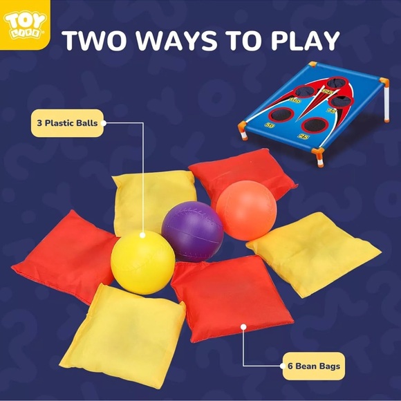 TOY Life Bean Bags Toss Game, Cornhole, Outdoor Toys for Kids - Picture 4 of 4